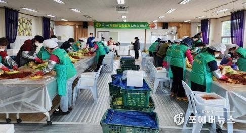 장흥 장평면, 사랑의 김장김치 나눔행사 ‘훈훈’