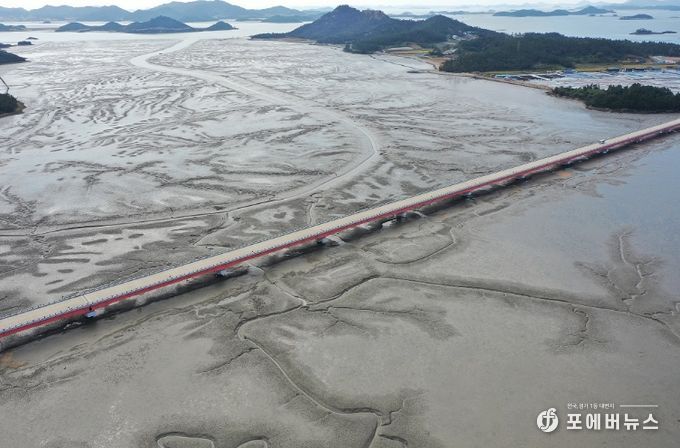갯벌복원사업의 성공적인 첫걸음, 신안군 암태-추포 노둣길 제거