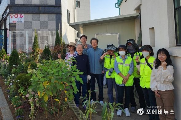 평택시 비전1동 행복정원단, 유휴지에 행복정원 조성