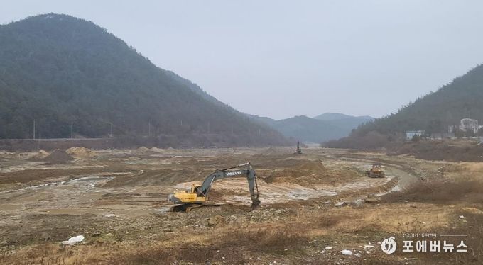 고흥군, 장수저수지 준설 착착 진행중... 2월말 준공 예정
