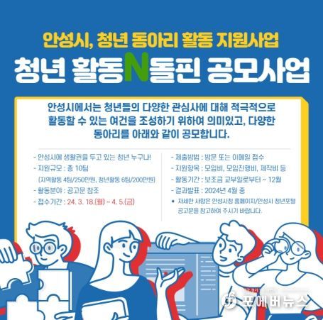 제1회 안성시 청년 활동Network돌핀 공모사업 추진