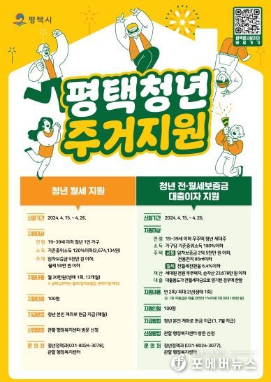 ‘평택시 청년 월세 지원’ 사업 대상자 모집