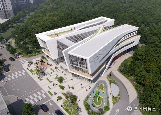 과천시, 지정타 공공도서관 설계공모 당선작 조감도