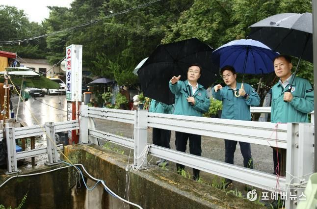 김성제 의왕시장, 집중호우 대응 상황 점검