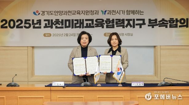과천시, 안양과천교육지원청과 ‘2025년 과천 미래교육협력지구 사업’을 위한 협약 실시