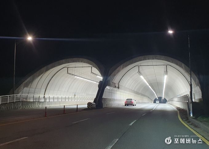 평택시 안중출장소 청북터널 조도 개선 공사 완료