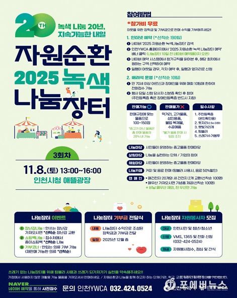 시민과 함께한 20년의 나눔, ‘2025 자원순환 녹색 나눔장터’성황리 폐장