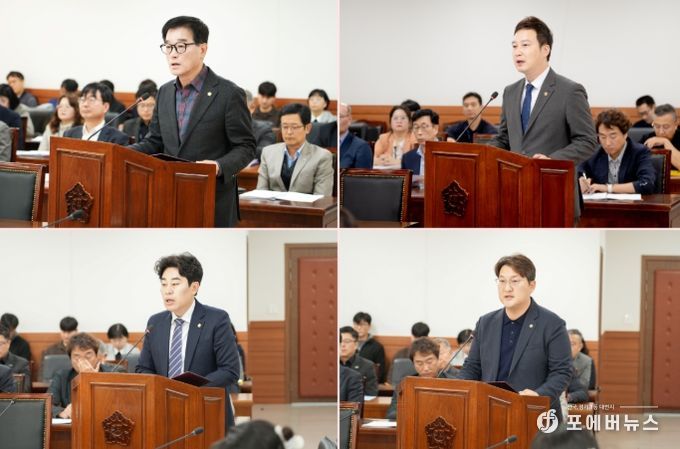 (윗줄부터 시계방향으로) 이상기 의원, 이진환 의원, 김지훈(민)의원, 김상수 의원