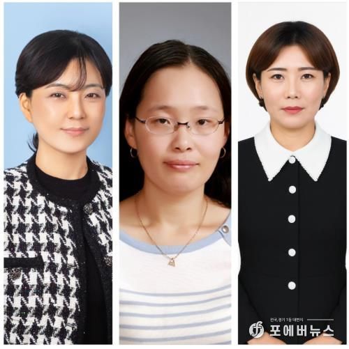 수상자 전체 사진2(왼쪽부터 월계중 김은실, 창의융합교육원 김윤미, 우산중학교 장미라)