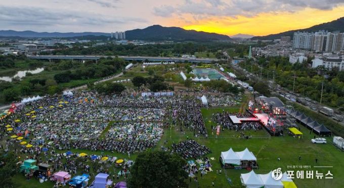지난 9월 황룡친수공원에서 열린 제3회 광산뮤직ON페스티벌 행사장 전경