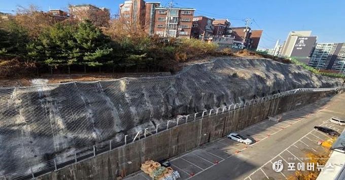 노후 급경사면 정비 후