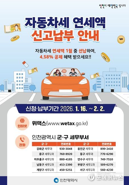 자동차세 연세액 납부 관련 홍보사진