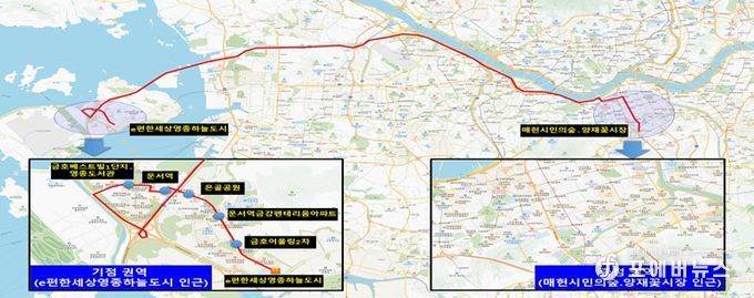 노선도 및 주요 정류장