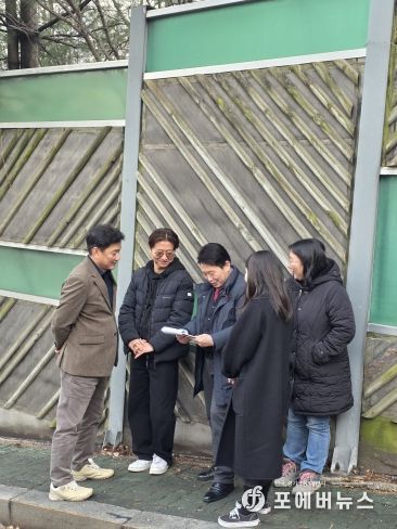 강북구 노윤상 국민의힘 대표의원, 솔샘터널 상징조형물 설치 현장 방문