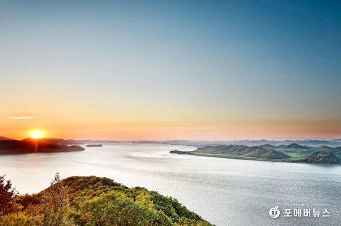 애기봉에서 바라본 조강 모습