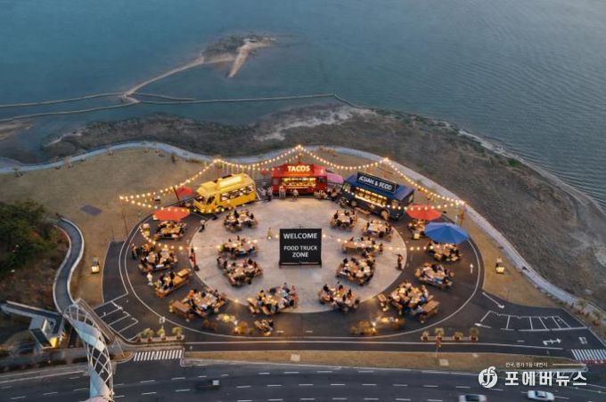 광양시 삼화섬 해비치로 광장 달빛365 플리마켓 운영자 모집 관광과(AI로 제작한 푸드트럭 운영 이미지)