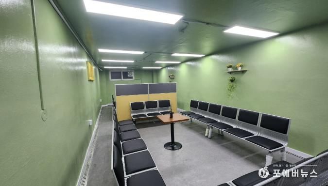 지난해 노동자 휴게시설 개선사업으로 조성된 휴게시설 전경.