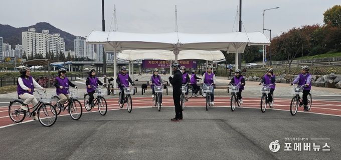 2025년 동대문구 자전거 교통안전 체험교육 모습