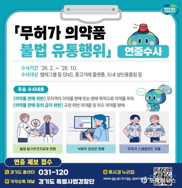 무허가 의약품 불법 유통행위 연중수사