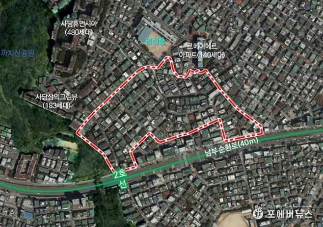 모아타운 대상지 위치도(동작구 사당동 449)