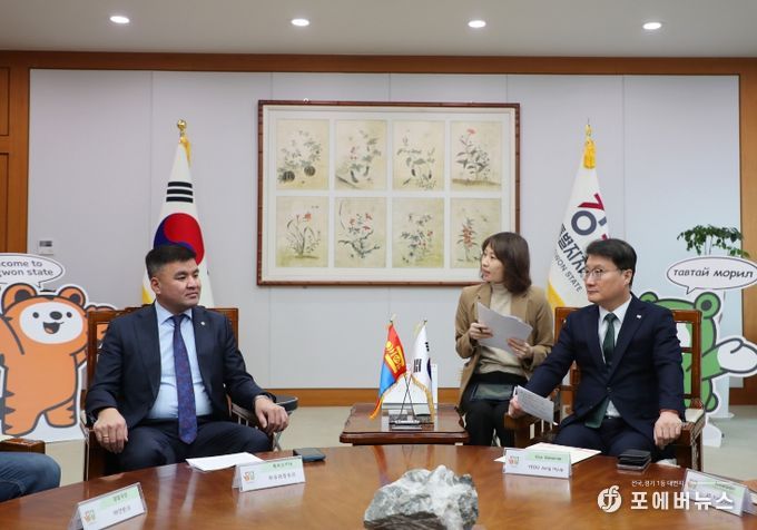 몽골 튜브도 대표단 강원 방문