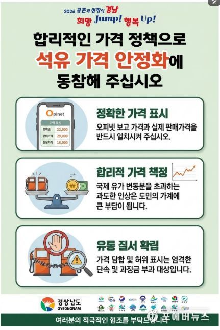 석유가격안정화 독려 관련 홍보