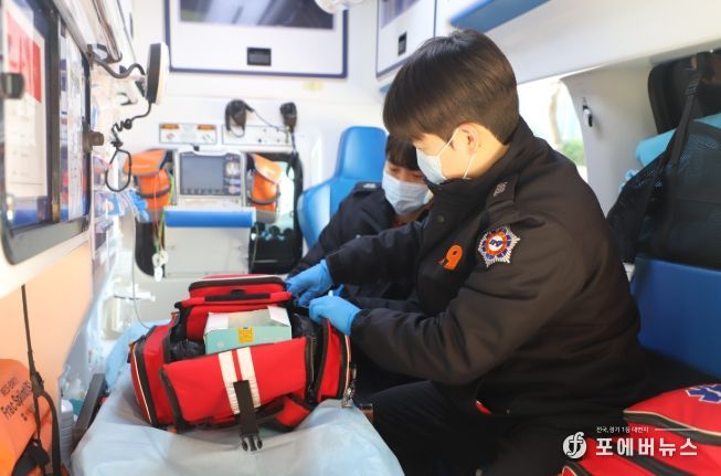 응급구조사 2급 양성반 구급차 동승실습