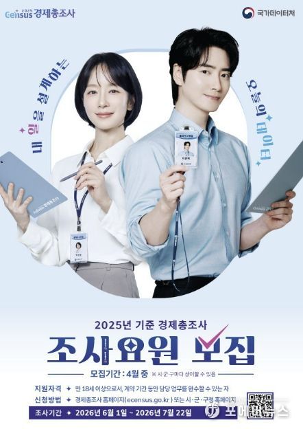 ‘2025년 기준 경제총조사’ 조사요원 모집 홍보물