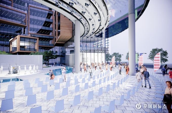 JYP 신사옥 공개공지 내 공연장 투시도(안)
